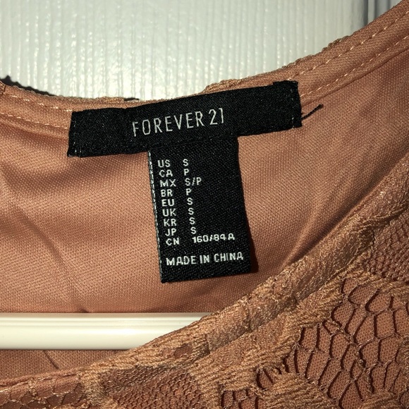 Nude Floral Lace Dress - Picture 2 of 4